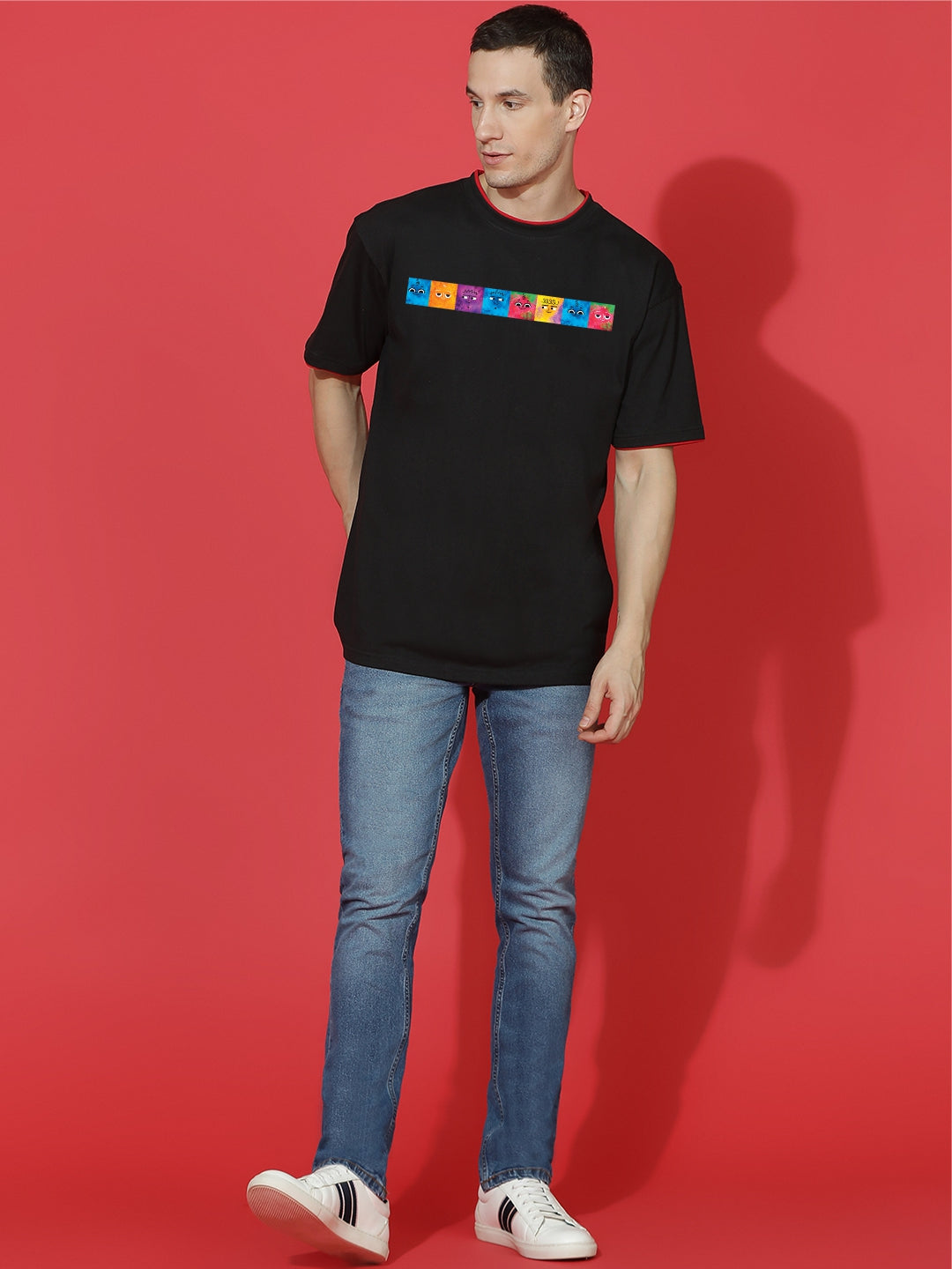 Breezer Tribe Oversized Printed Drop Shoulder T-Shirt