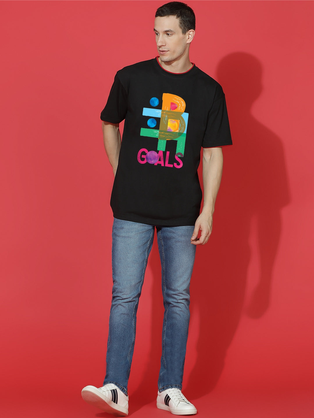 Breezer Tribe Oversized Printed Drop Shoulder T-Shirt