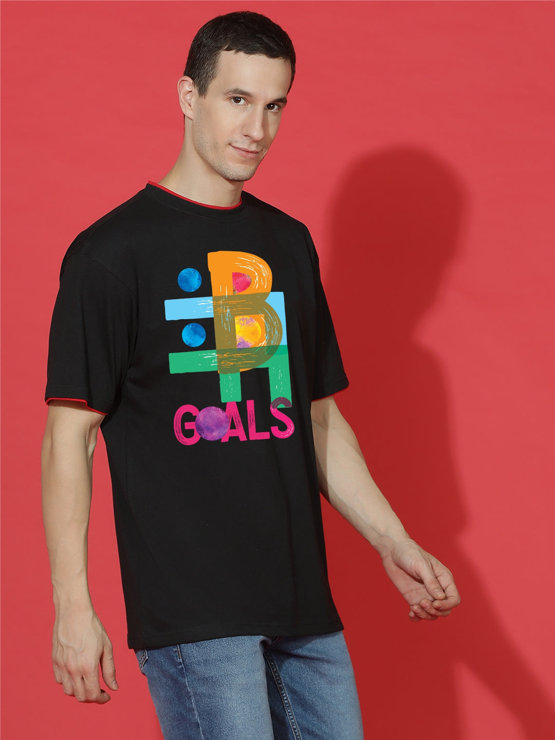 Breezer Tribe Oversized Printed Drop Shoulder T-Shirt