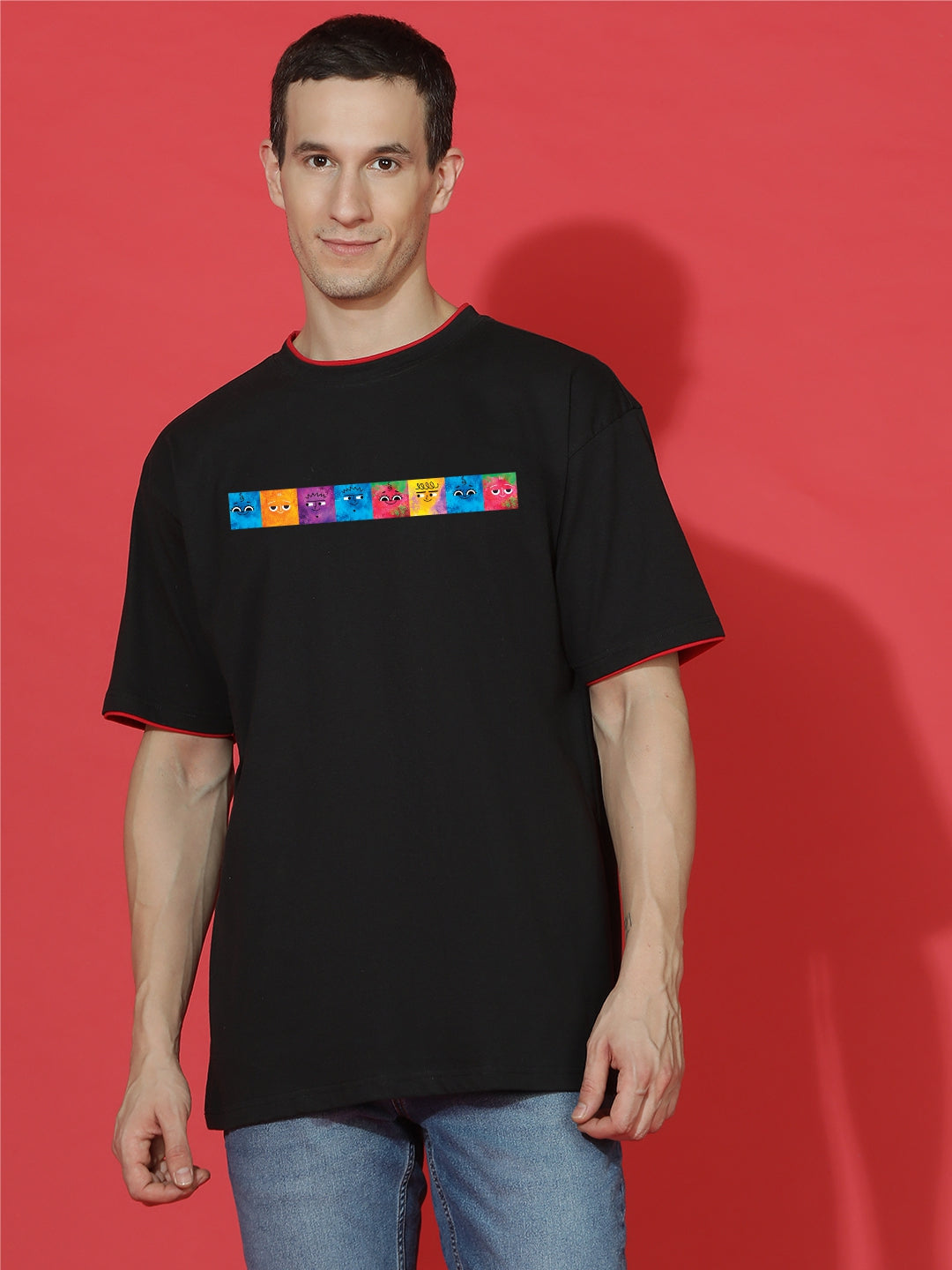 Breezer Tribe Oversized Printed Drop Shoulder T-Shirt