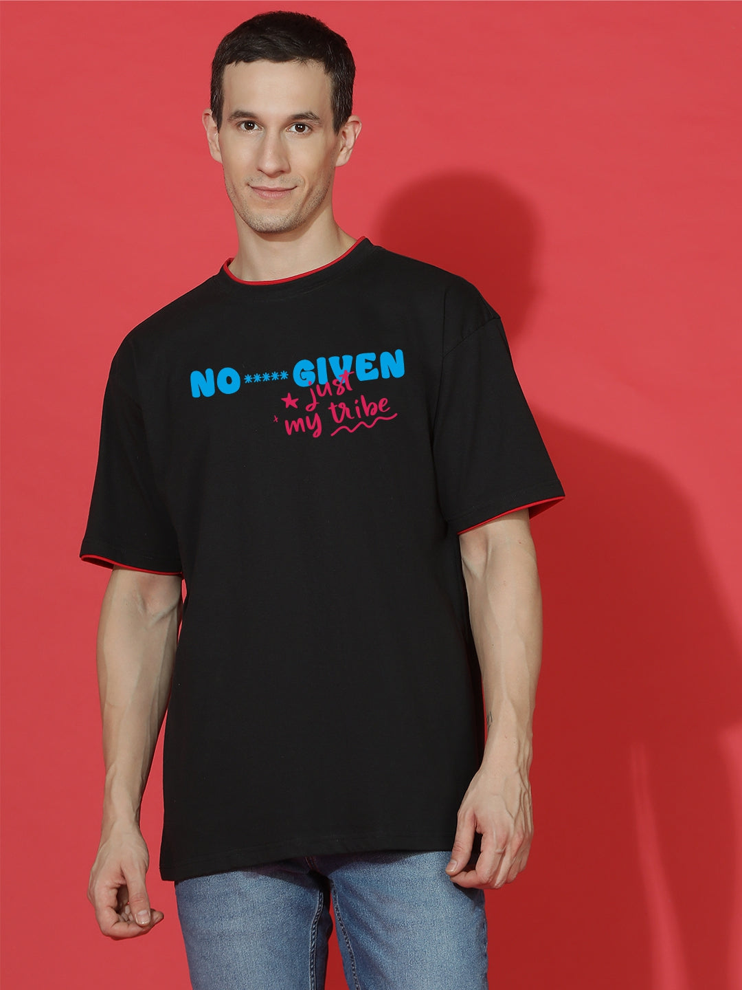 Breezer Tribe Oversized Printed Drop Shoulder T-Shirt