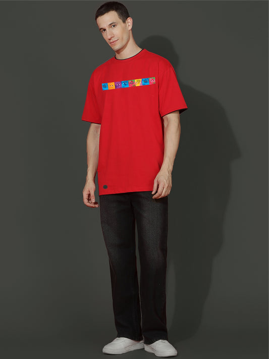 Breezer Tribe Oversized Printed Drop Shoulder T-Shirt