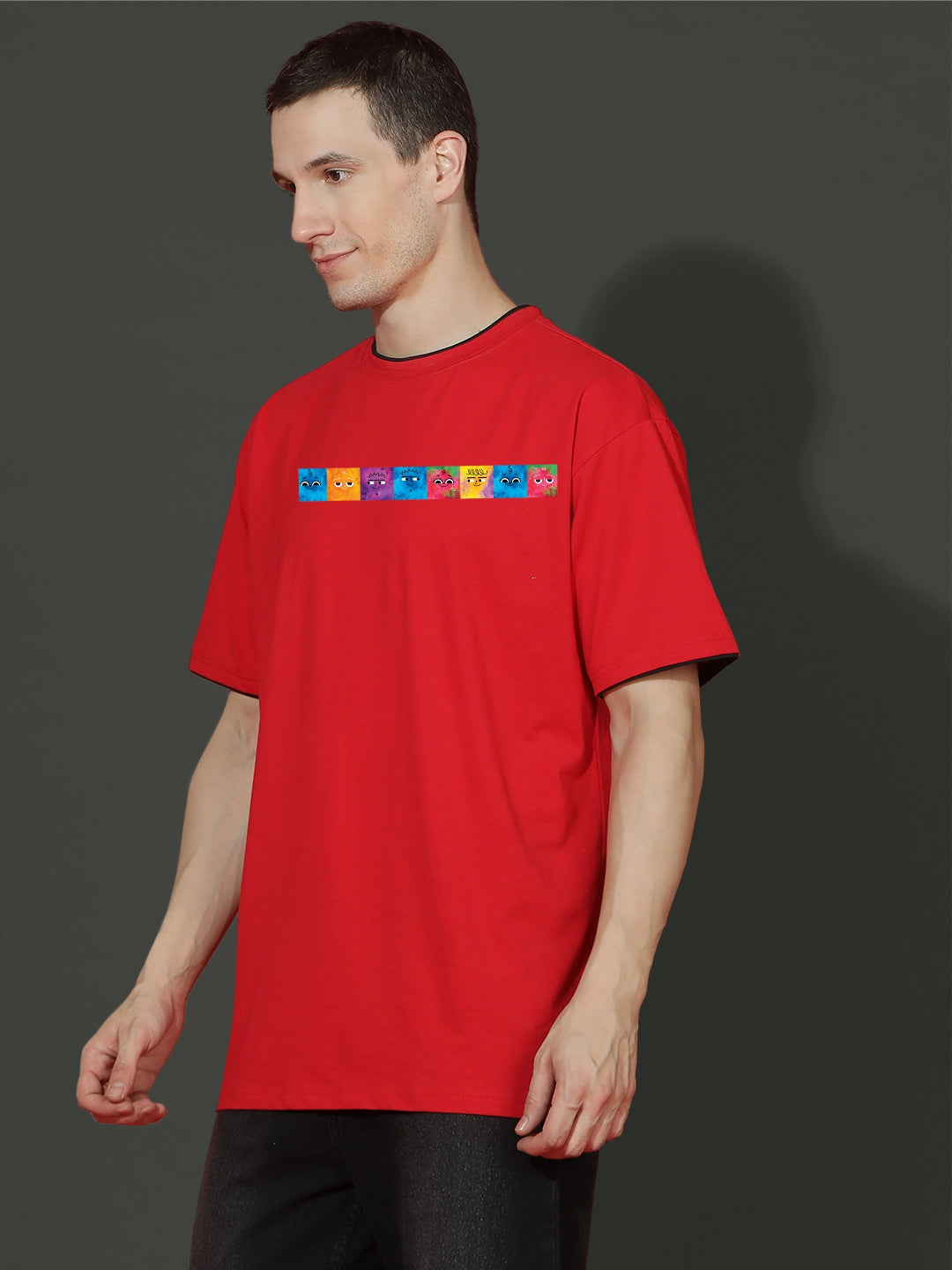 Breezer Tribe Oversized Printed Drop Shoulder T-Shirt