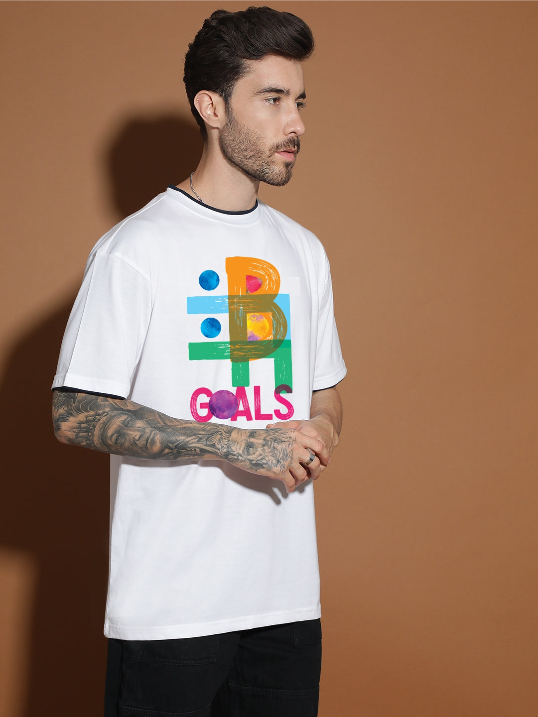Breezer Tribe Oversized Printed Drop Shoulder T-Shirt