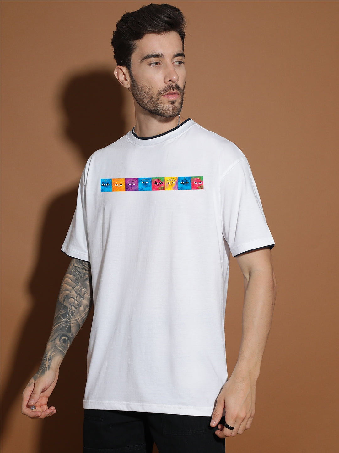 Breezer Tribe Oversized Printed Drop Shoulder T-Shirt