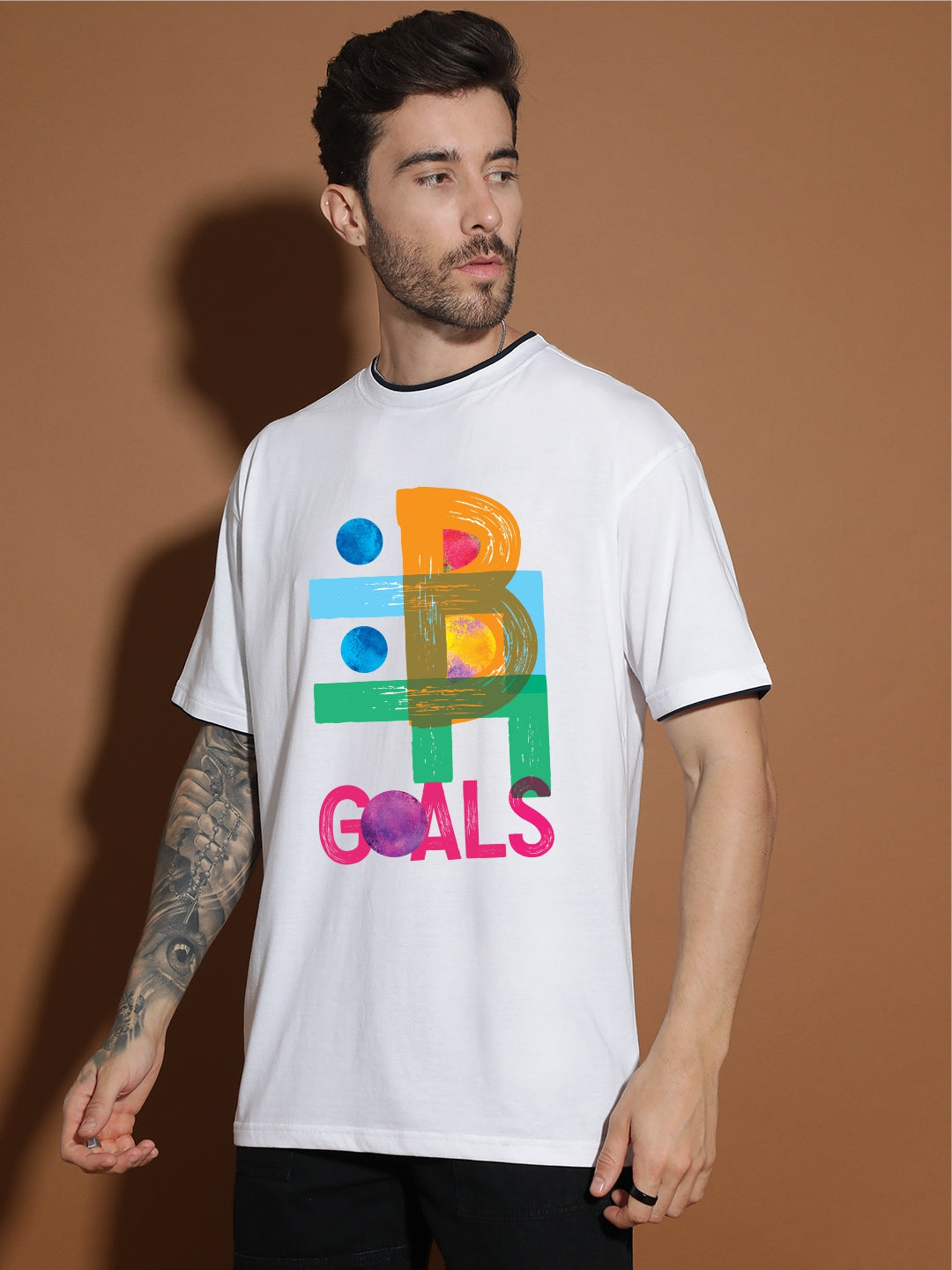 Breezer Tribe Oversized Printed Drop Shoulder T-Shirt