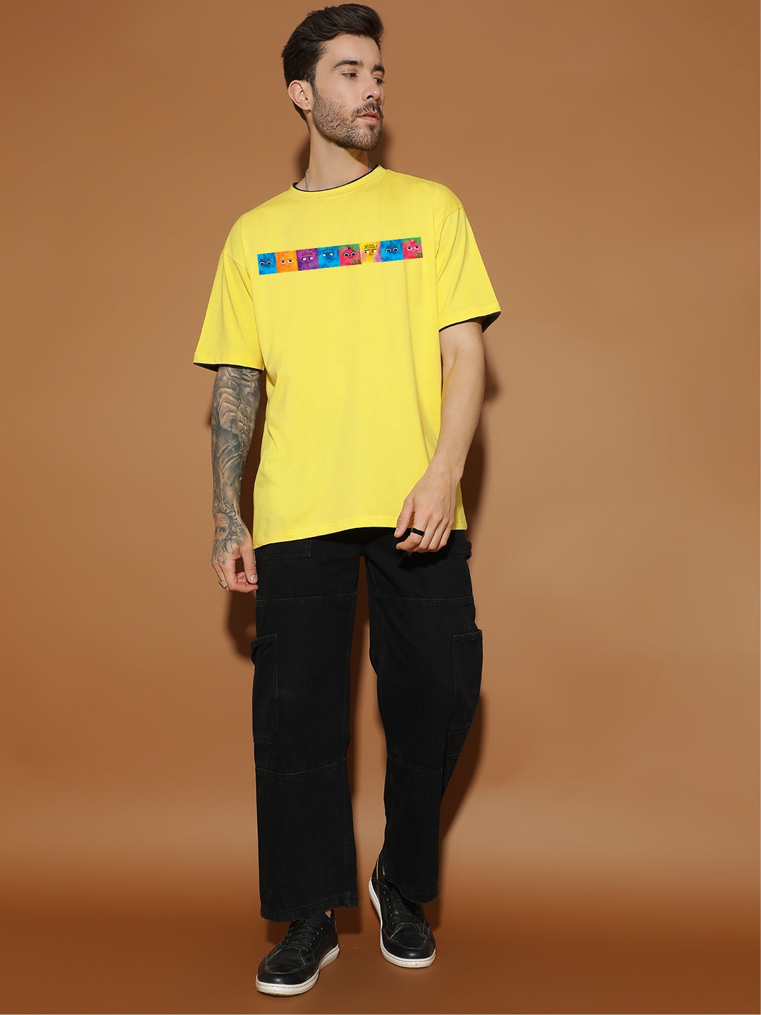 Breezer Tribe Oversized Printed Drop Shoulder T-Shirt