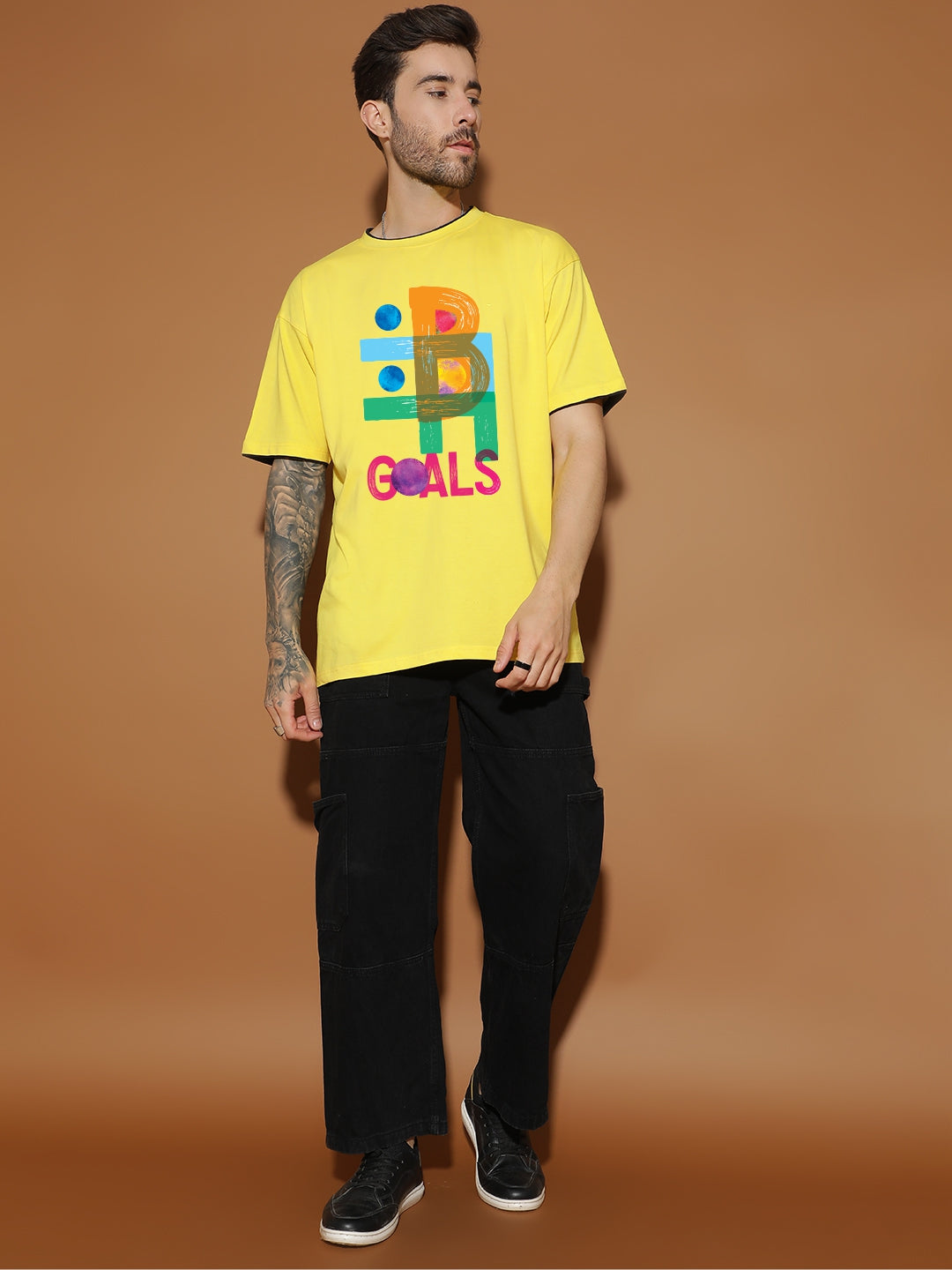 Breezer Tribe Oversized Printed Drop Shoulder T-Shirt