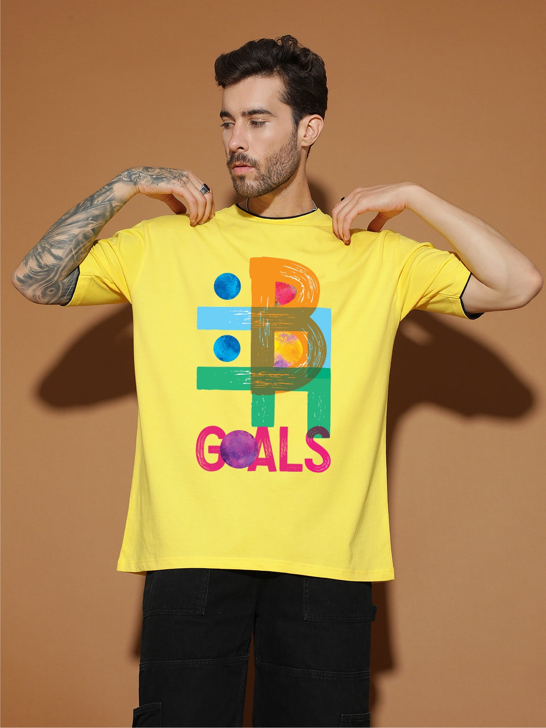 Breezer Tribe Oversized Printed Drop Shoulder T-Shirt