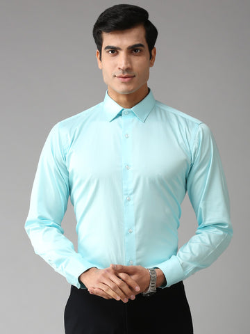 EPPE Men Solid Party Light Blue Shirt