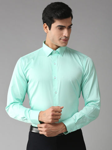 EPPE Men Solid Party Green Shirt