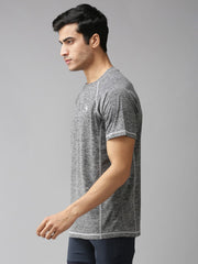 EPPE Solid Men Round Grey Melange,5th, T-Shirt