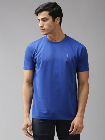 EPPE Men's Round Neck Half Sleeve Royal Blue Dry-fit Micro polyester Active Performance Sports T-Shirt