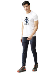 Eppe Printed Men Round Neck White (Astronaut) T-Shirt