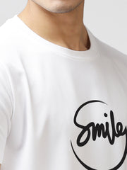 Eppe Polyester White Smily T-Shirt