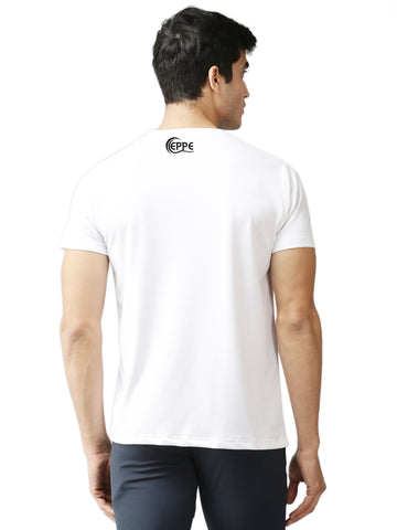 Eppe Printed Men Round Neck White (Astronaut) T-Shirt
