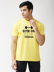 Eppe Polyester Yellow Gym T-Shirt