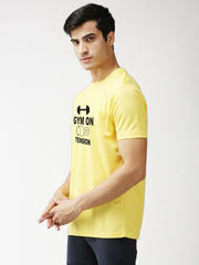 Eppe Polyester Yellow Gym T-Shirt