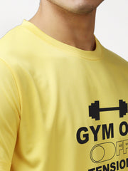 Eppe Polyester Yellow Gym T-Shirt