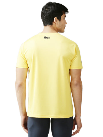Eppe Printed Men Round Neck Yellow (Astronaut) T-Shirt