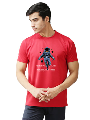 Eppe Printed Men Round Neck Red (Astronaut) T-Shirt