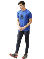 Eppe Printed Men Round Neck Royal Blue (Astronaut) T-Shirt