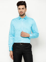 EPPE Men Solid Formal Light Blue Shirt