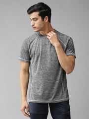 EPPE Solid Men Round Grey Melange,5th, T-Shirt