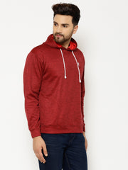 EPPE Full Sleeve Maroon Solid Men Sweatshirt