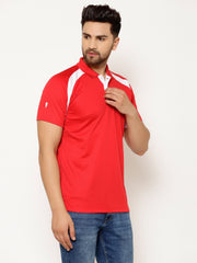 EPPE Solid Men Polo Neck Red, White T-Shirts