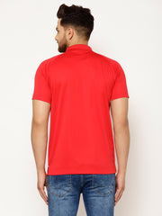 EPPE Solid Men Polo Neck Red, White T-Shirts