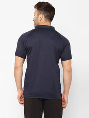 EPPE Solid Men Polo Neck Navy Blue, Red T-Shirts