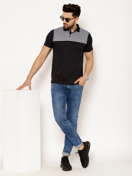 EPPE Solid Men Polo Neck Black, White T-Shirts