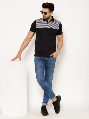 EPPE Solid Men Polo Neck Black, White T-Shirts