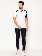 EPPE Solid Men Polo Neck White, Black New T-Shirt