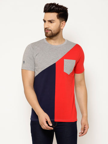 EPPE Solid Men Round Neck Grey, Red, Navy Blue New T-Shirt
