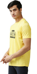 Eppe Printed Men Round Neck Yellow (Coofee Printed) T-Shirt