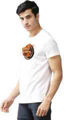 Eppe Printed Men Round Neck White (Badfish Printed) T-Shirt