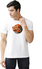 Eppe Printed Men Round Neck White (Badfish Printed) T-Shirt