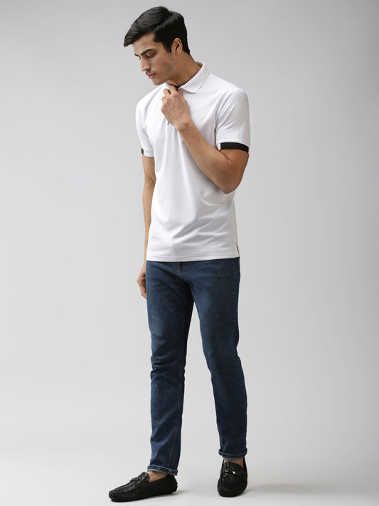Slim Fit Polo Neck Half Sleeve T-Shirt