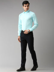 EPPE Men Solid Party Light Blue Shirt