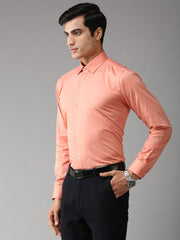 EPPE Men Solid Party Orange Shirt