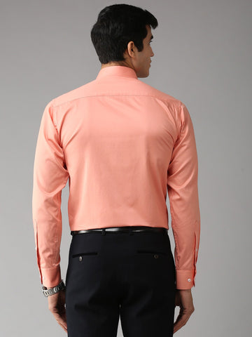 EPPE Men Solid Party Orange Shirt