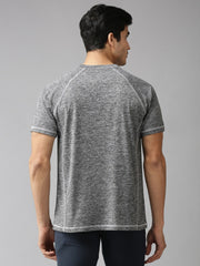 EPPE Solid Men Round Grey Melange,5th, T-Shirt