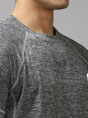 EPPE Solid Men Round Grey Melange,5th, T-Shirt