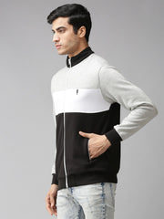 Eppe Solid Men Collared Neck Black White Jackets