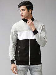 Eppe Solid Men Collared Neck Black White Jackets