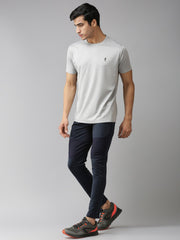 EPPE Solid Men Round Neck Light Grey Fresh T-Shirt