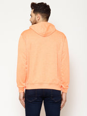 EPPE Full Sleeve Orange Solid Men Sweatshirt