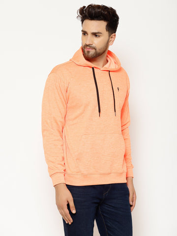 EPPE Full Sleeve Orange Solid Men Sweatshirt